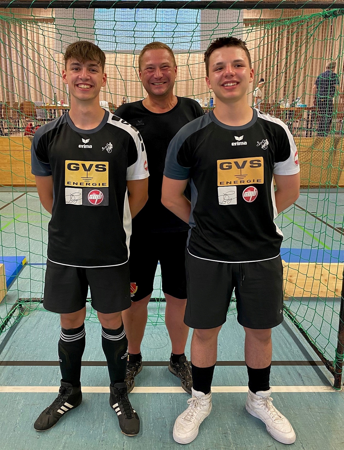 Team Vin und Sullivan mit Trainer Rüdiger Zoch