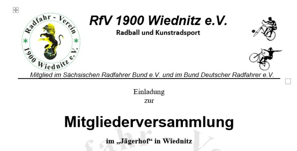 Einladung Mitgliederversammlung